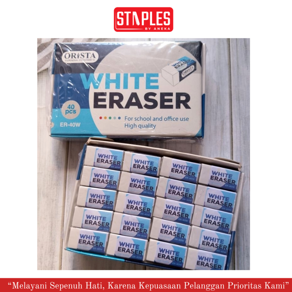

Penghapus ER-40W Putih Parko (1 Box isi 40) / Penghapus Pensil / Alat Tulis Sekolah