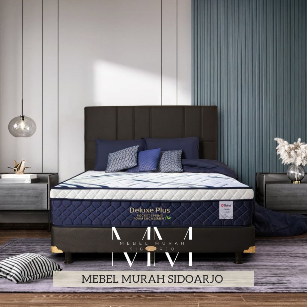 Spring bed Central Deluxe Plus Pocket spring plush top 90 x 200 120 x 200 160 x 200 180 x 200 cm que