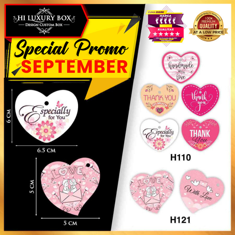 

Hangtag Love|Hangtag Ivory|Hangtag Murah|Aksesoris|Packaging|H110