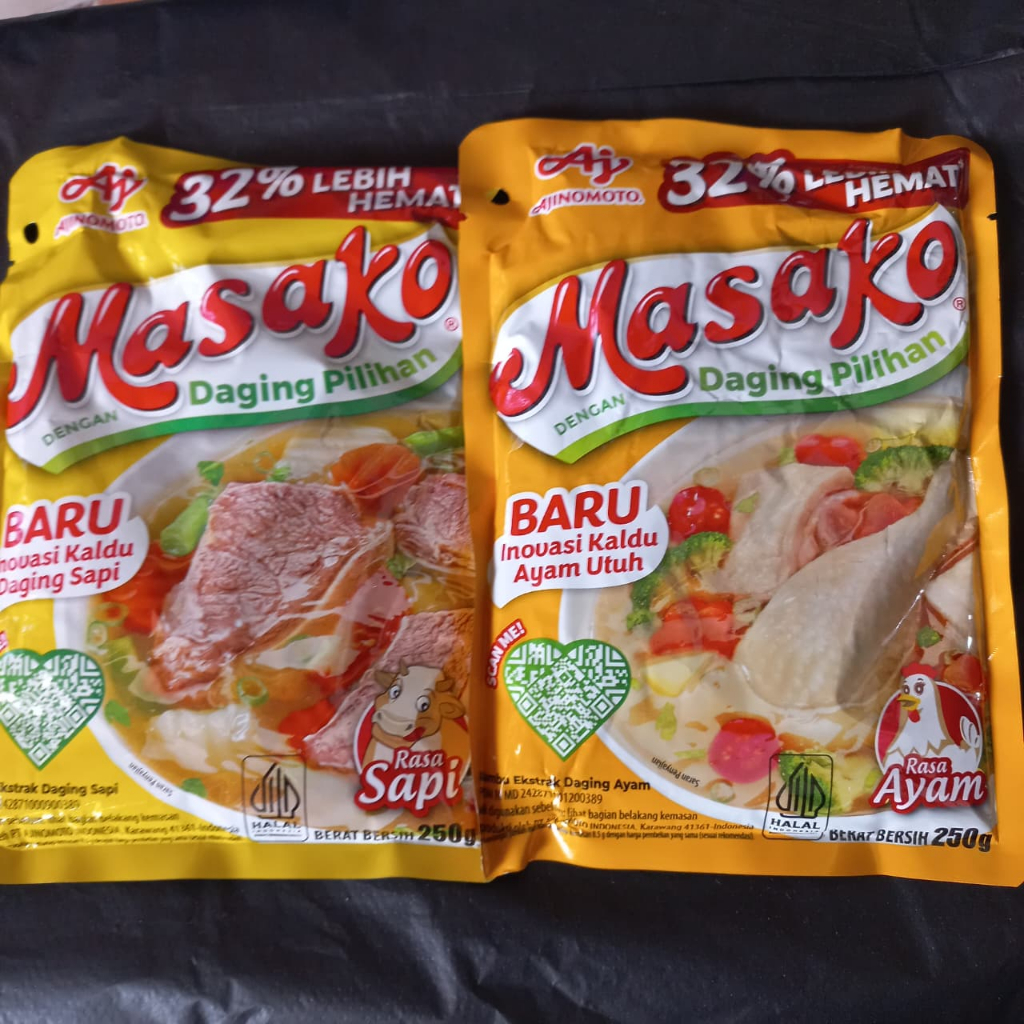

MASAKO BUMBU PENYEDAP RASA AYAM SAPI 250GR