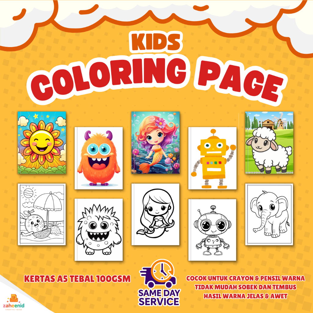 

Lembar Mewarnai Anak A5 100gsm – 20 Lembar 1 Tema | Buku Mewarnai Edukasi PAUD TK SD