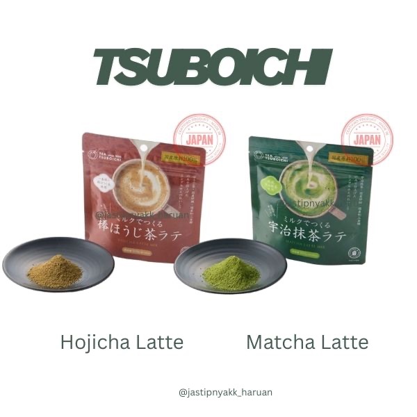 

[Ready] Tsuboichi Uji Matcha Latte Mix, Hojicha latte – Tanpa Pengawet Tanpa susu bubuk