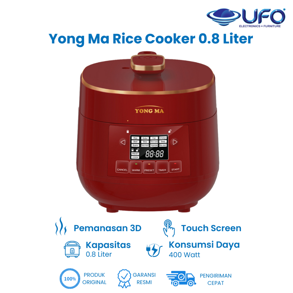 Yongma Pressure Cooker Elektrik SMP7015RED