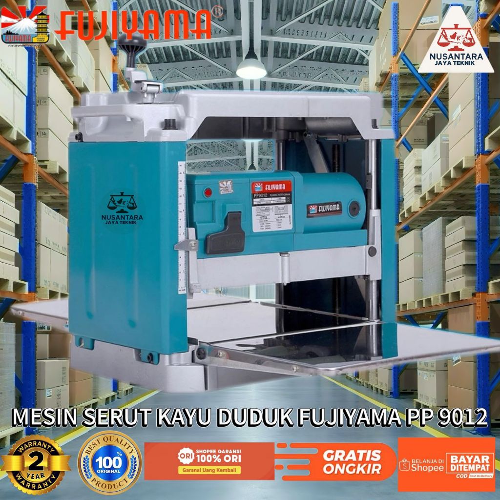 FUJIYAMA PP 9012 Portable Planer (300 mm) Mesin Serut Kayu Duduk NUSANTARA JAYA TEKNIK