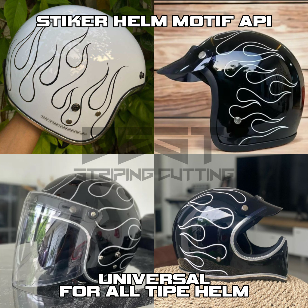 STIKER HELM MOTIF API VIRAL TERBARU | STIKER HELM UNIVERSAL BISA DI SEMUA HELM BOGO, FULLFACE, CAKIL