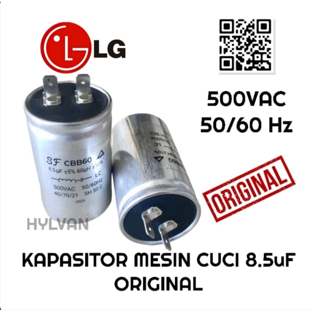 KAPASITOR MESIN CUCI 1 TABUNG LG ORIGINAL