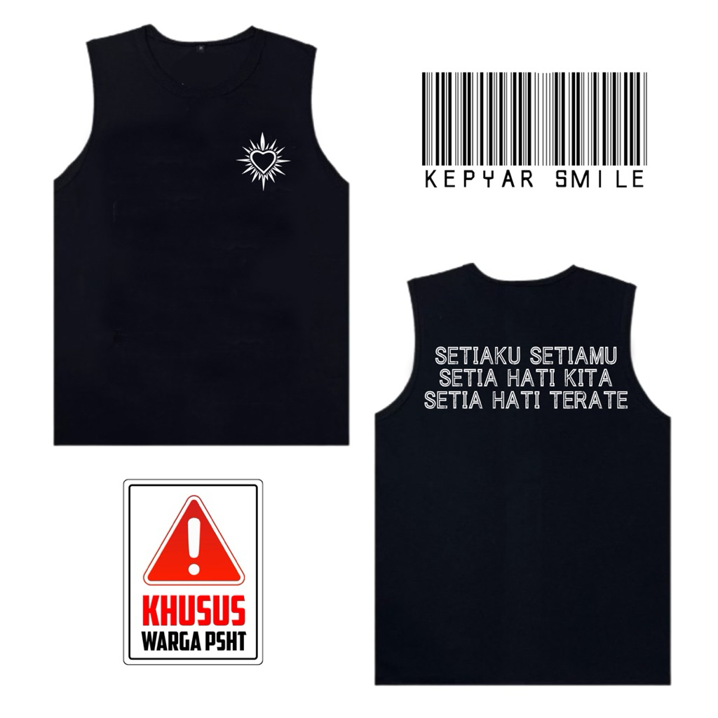 Singlet PSHT Setiaku Setiamu Setia Hati Terate Free Stiker
