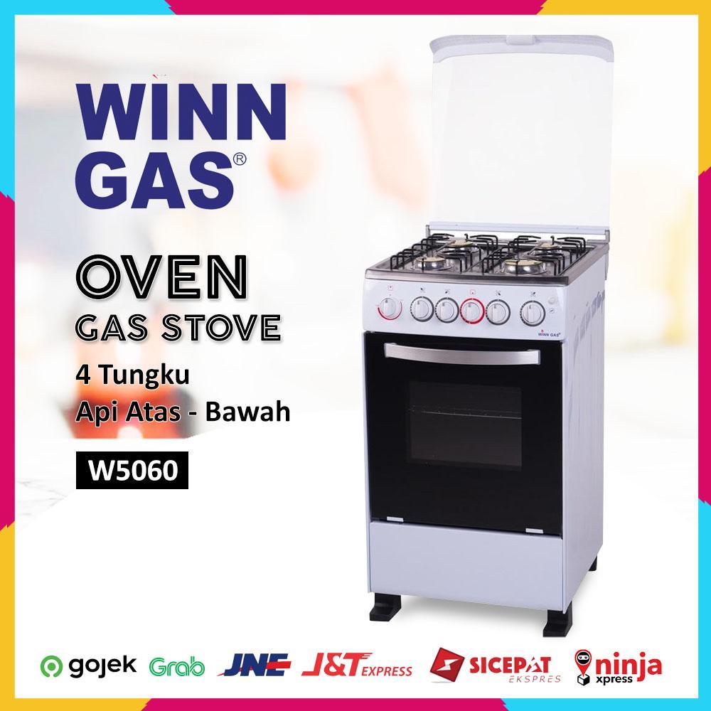 Winn Gas Standing Kompor + Oven Api Atas Bawah 4 Stove W5060