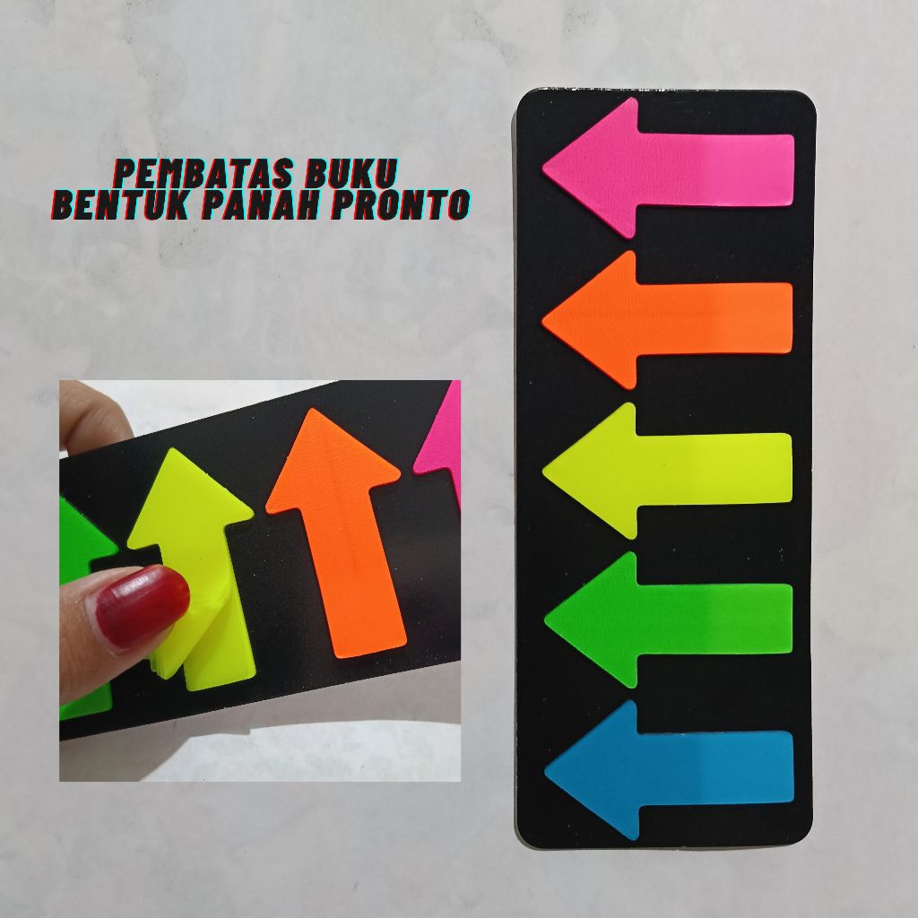 

PENANDA/ PEMBATAS BUKU PLASTIK BENTUK PANAH PRONTO