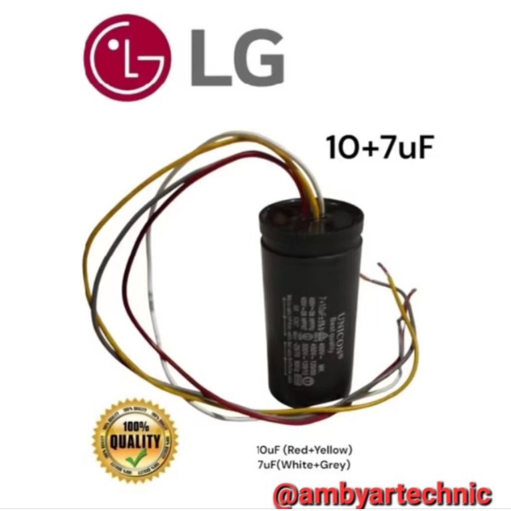 kapasitor mesin cuci LG 10+7 mikro mesin cuci LG 2 tabung