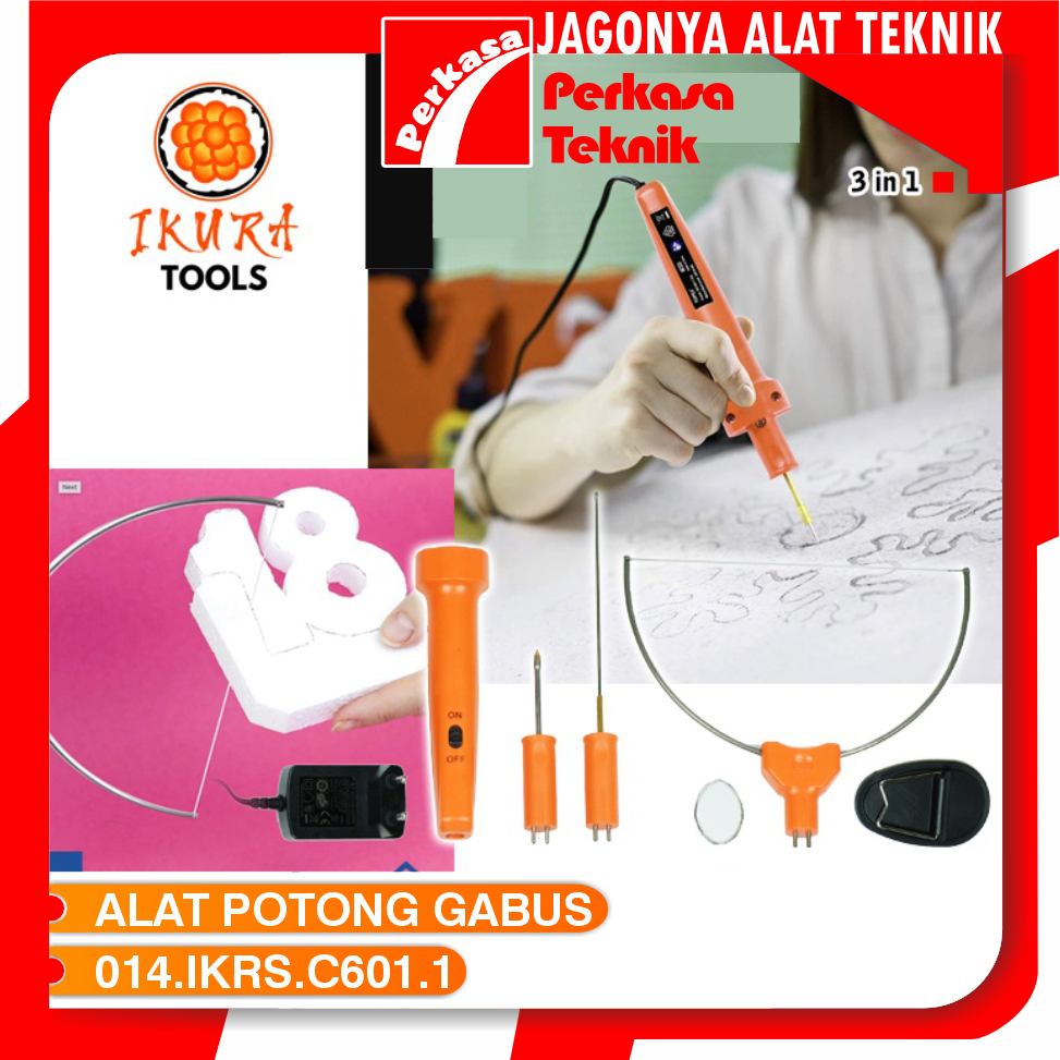 

Alat Potong Gabus Pemotong Styro foam IKURA 3in1 Styrofoam Hot Wire Cutter
