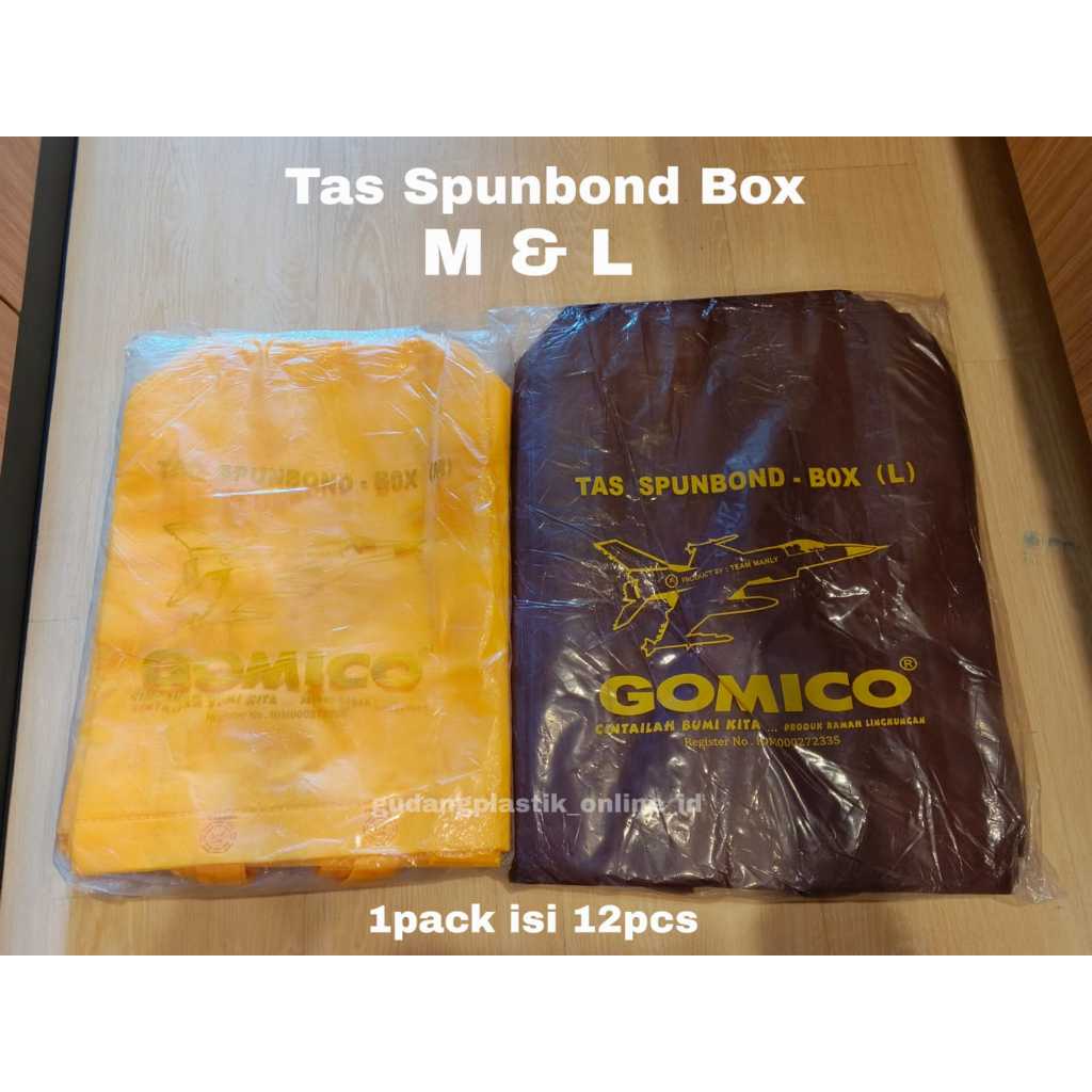Tas Kain / Godie Bag Spunbond Box M & L (12Ppcs) GOMICO