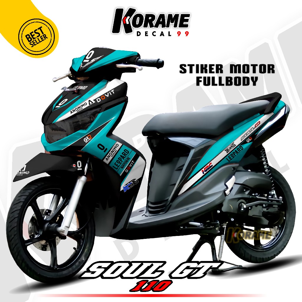 (COD) Decal Soul GT 110 Full body // Stiker Mio Soul GT Model Leopard Series Racing