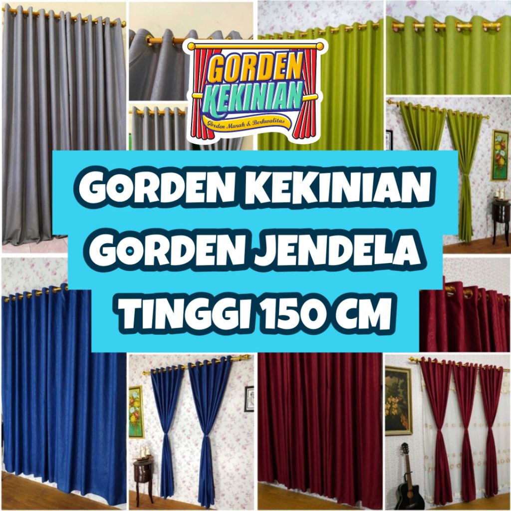 Gorden Tinggi 150 cm Gorden Jendela 150 cm Gorden Smokering 150 cm Gorden Panjang 150 cm Gorden 150 