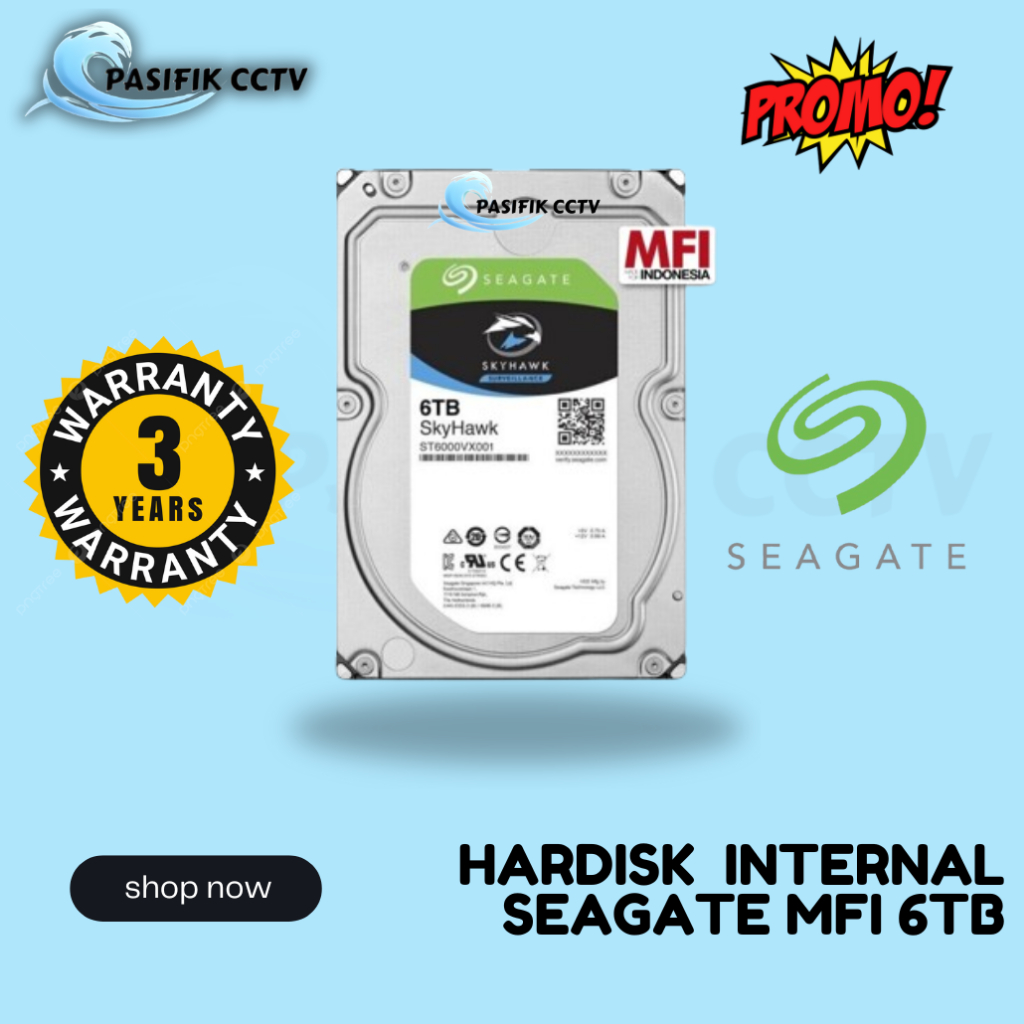 HARDISK SEAGATE 6TB CCTV MFI GARANSI 3 TAHUN HARDISK MFI