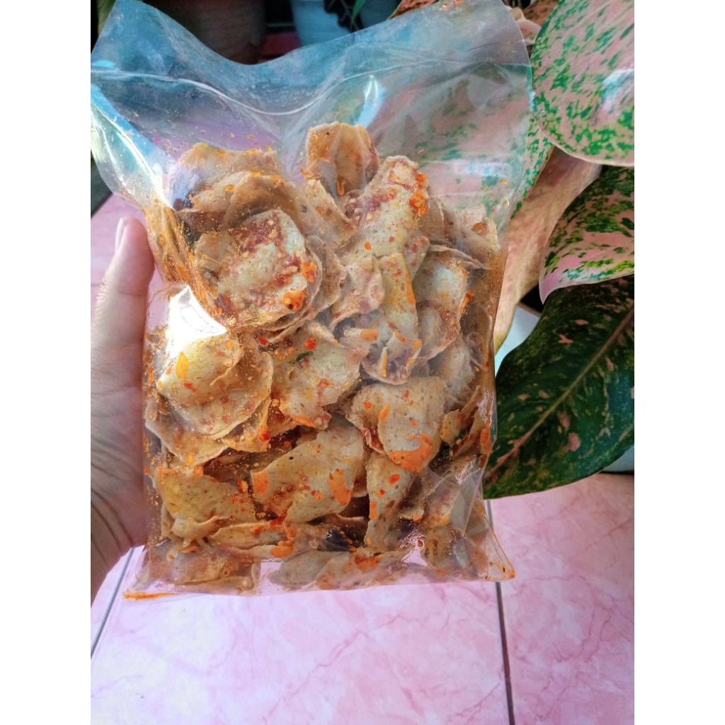 

keripik basreng ikan pedas daun jeruk