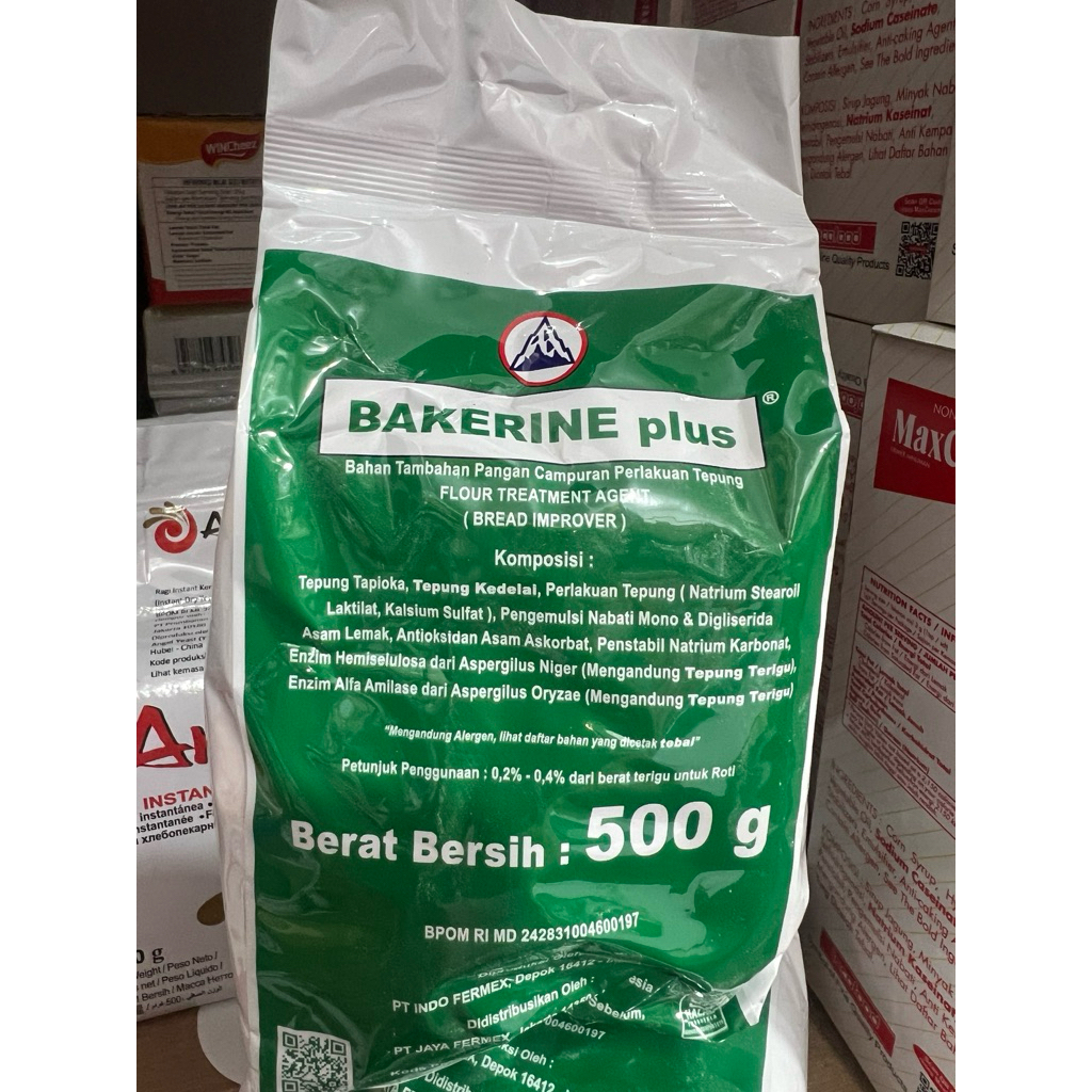 

Bread Improver BAKERINE PLUS 500gr (Pelembut & Pengempuk Kue/Roti)