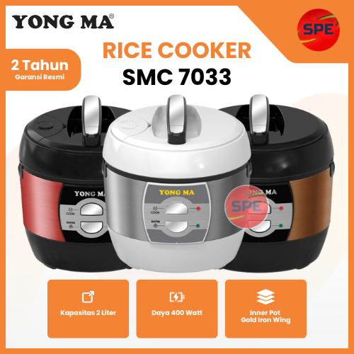 RICE COOKER / MAGIC COM YONG MA KAPASITAS 2 LITER SMC 7033 / SMC7033 GARANSI RESMI (MEDAN)