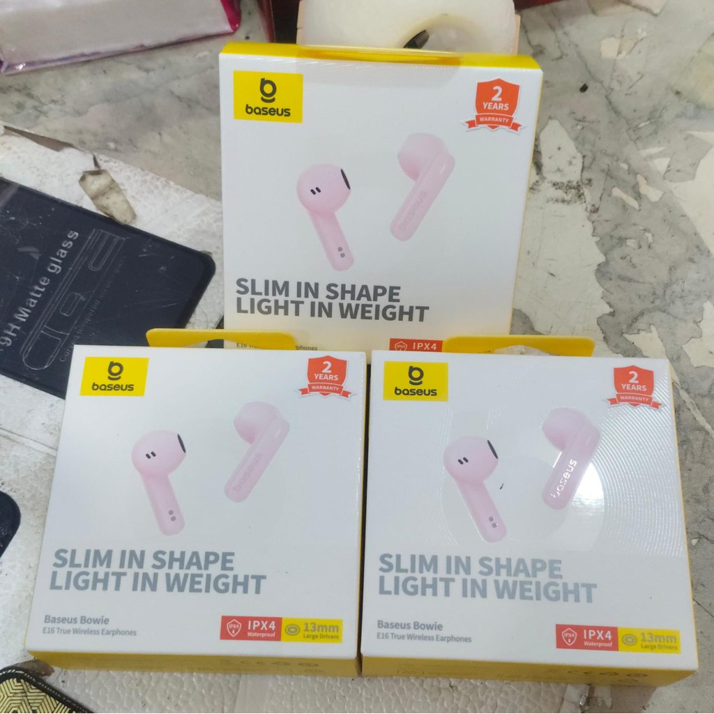 BASEUS || AIRPDS TWS WIRELESS FOR ANDROID DAN IPHONE HEADSHET BLUETOOTH BASS TWS EARPHONE