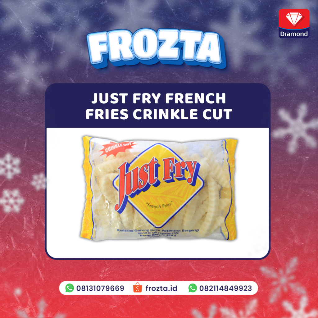 

Frozen Food Kentang Goreng JUST FRY French Fries Crinkle Cut 900GR dan 450GR