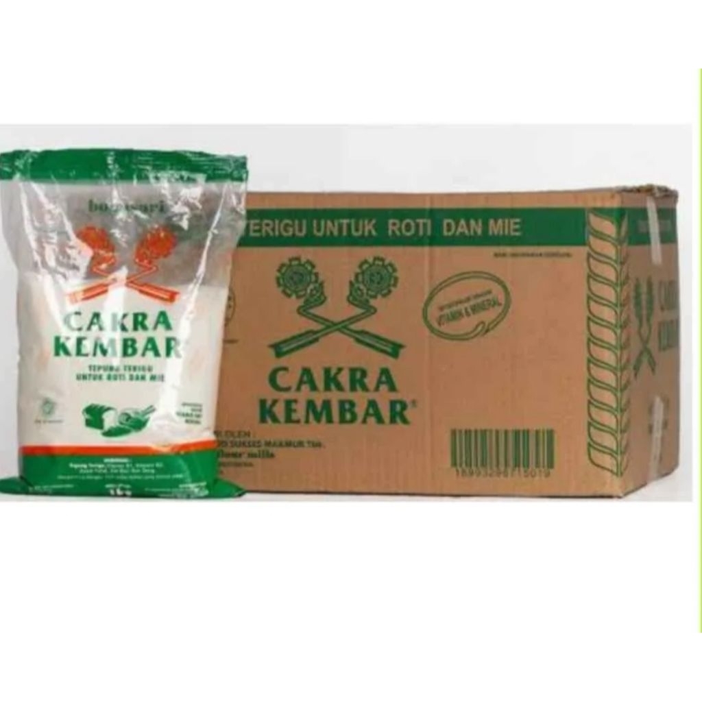 

TEPUNG CAKRA KEMBAR EKONOMIS 1 KG DUS ISI 12 Pcs