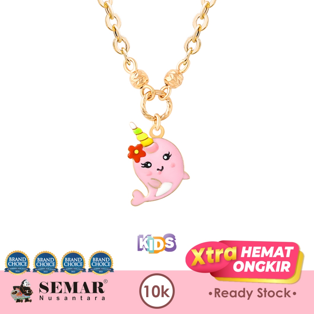 Kalung Emas Anak Dolphin Colour Gold 10K Semar Nusantara