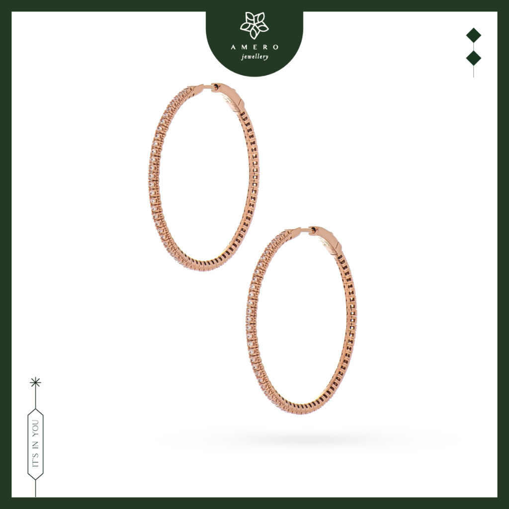 Anting Emas 17K Rose Gold Fillo FE-49 Amero Jewellery
