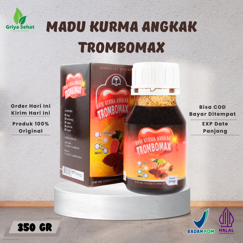 TROMBOMAX Madu Kurma Angkak Obat DBD & Tipes Bantu Menaikkan Trombosit