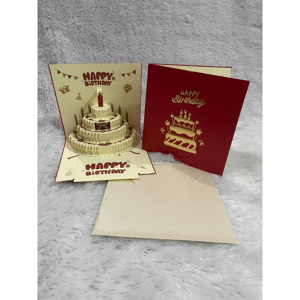 kartu ucapan ulang tahun 3D pop up/kartu ultah/kartu ulang tahun/birthday card/kartu ucapan