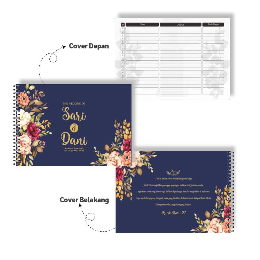 

Buku Tamu Pernikahan / Wedding Guest Book