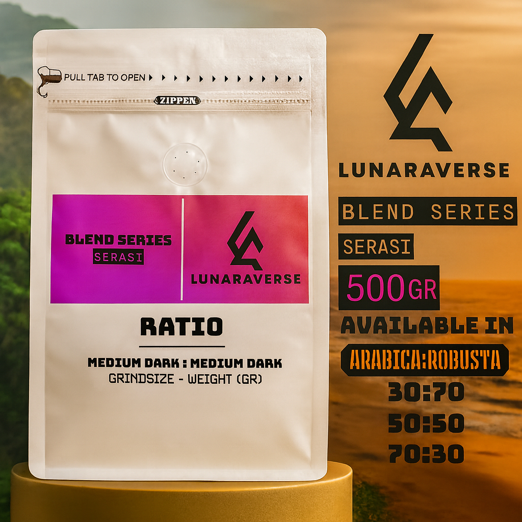 

Lunaraverse Biji Kopi / Bubuk Blend Series 500gr - Serasi Coffee 500 gr