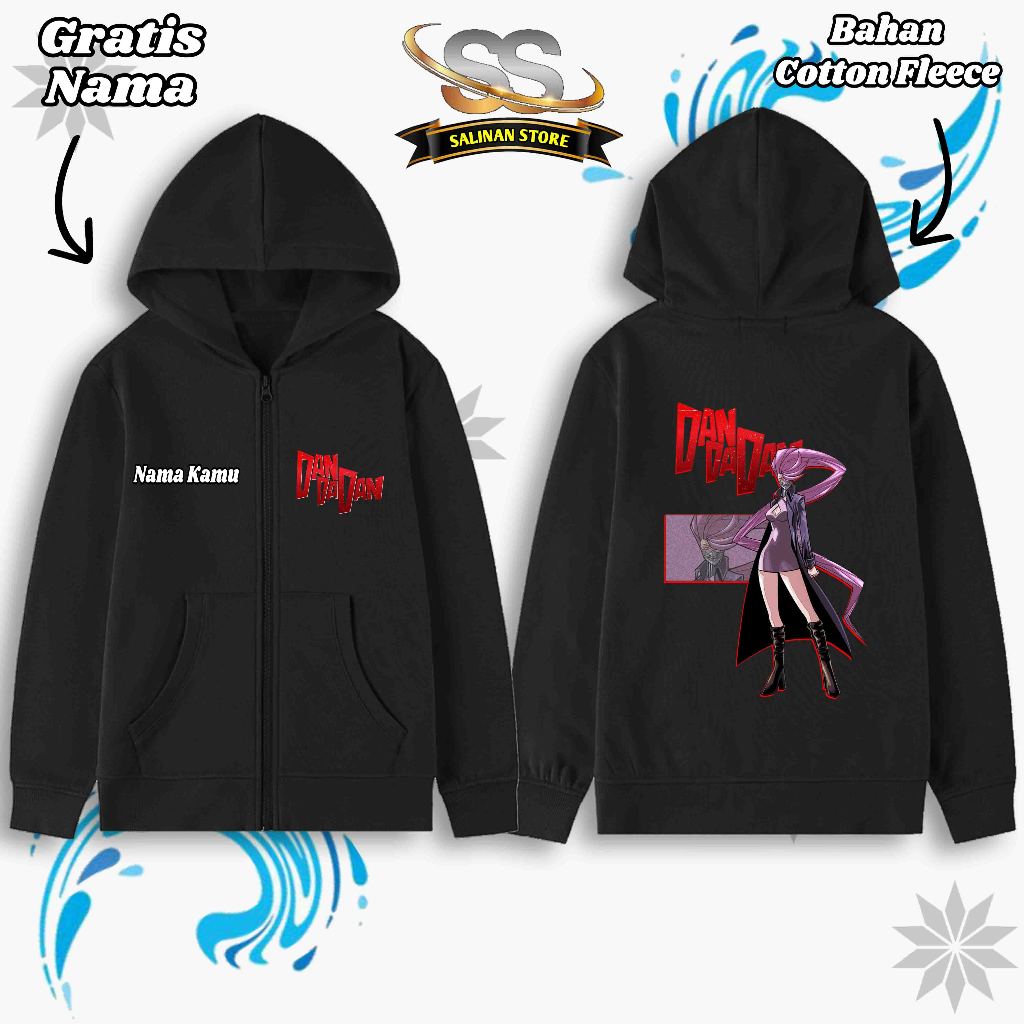 Jaket Zipper Anak Perempuan Anime Dandadan Zipper Anak