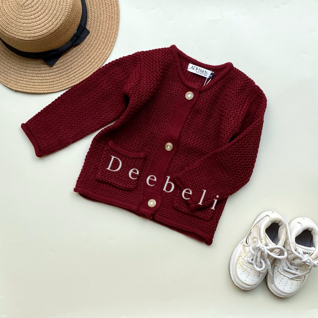 Eleena Cardigan Rajut Anak Perempuan / Cardigan Knit / Baju anak Cewek