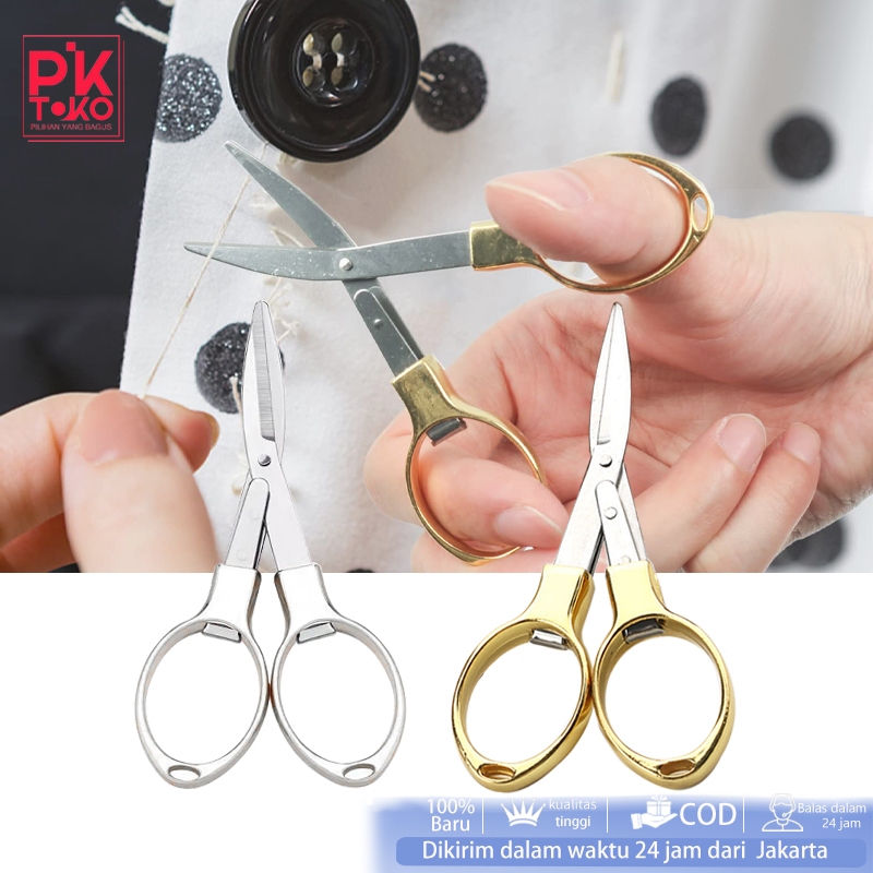 

Gunting Lipat Portable Mini Stainless Steel Travel Scissors Serbaguna Model Kacamata
