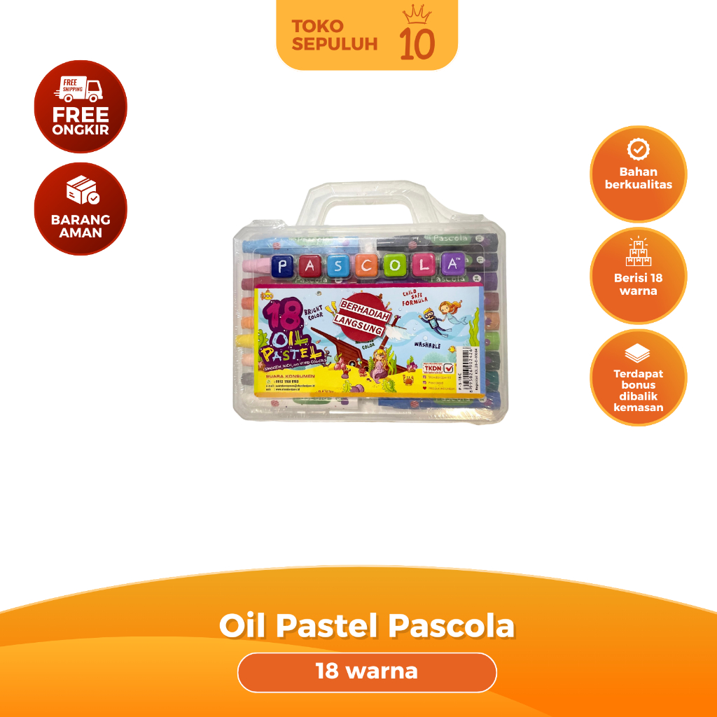 

OIL PASTEL/KRAYON/CRAYON PASCOLA 18 WARNA