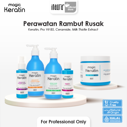 Magia keratin series perawatan rambut kering dan rusak treatment keratin