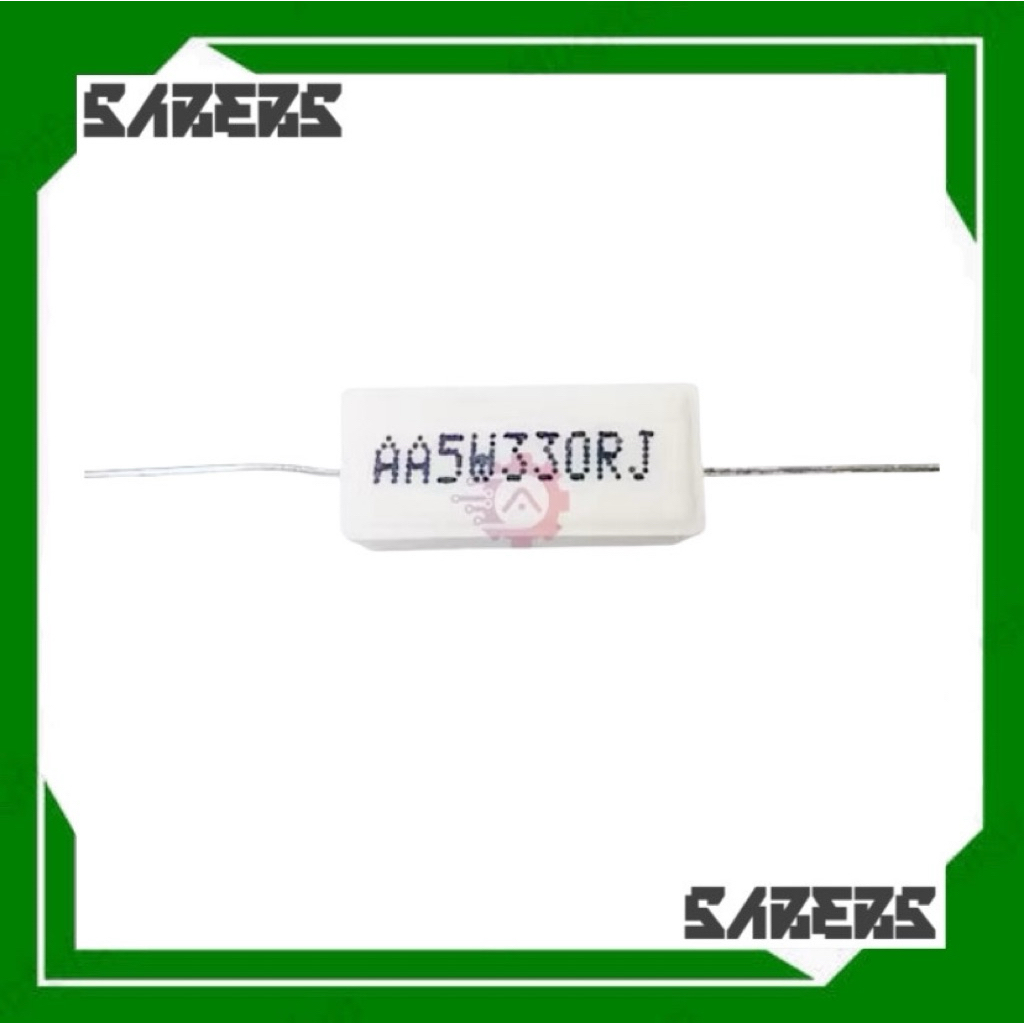 ORIGINAL RESISTOR KAPUR 330 OHM 5 Watt RESISTOR 5WATT 330OHM CERAMIC 330R KERAMIK 330 R 5Watt RESIST
