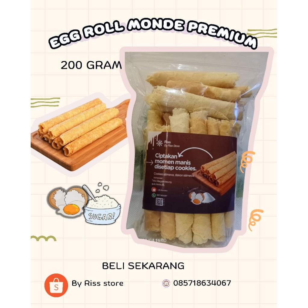 

egg roll /egg roll Monde premium berat 200gr renyah enak