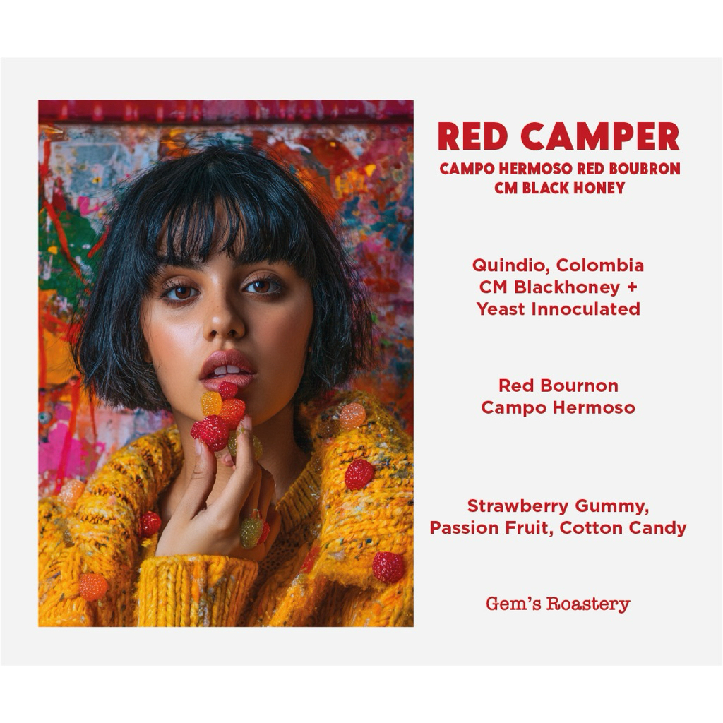 

RED CAMPER - Campo Hermoso Red Boubron CM Black Honey - Colombia Coffee - Gems Roastery - Manual Brew 100gr