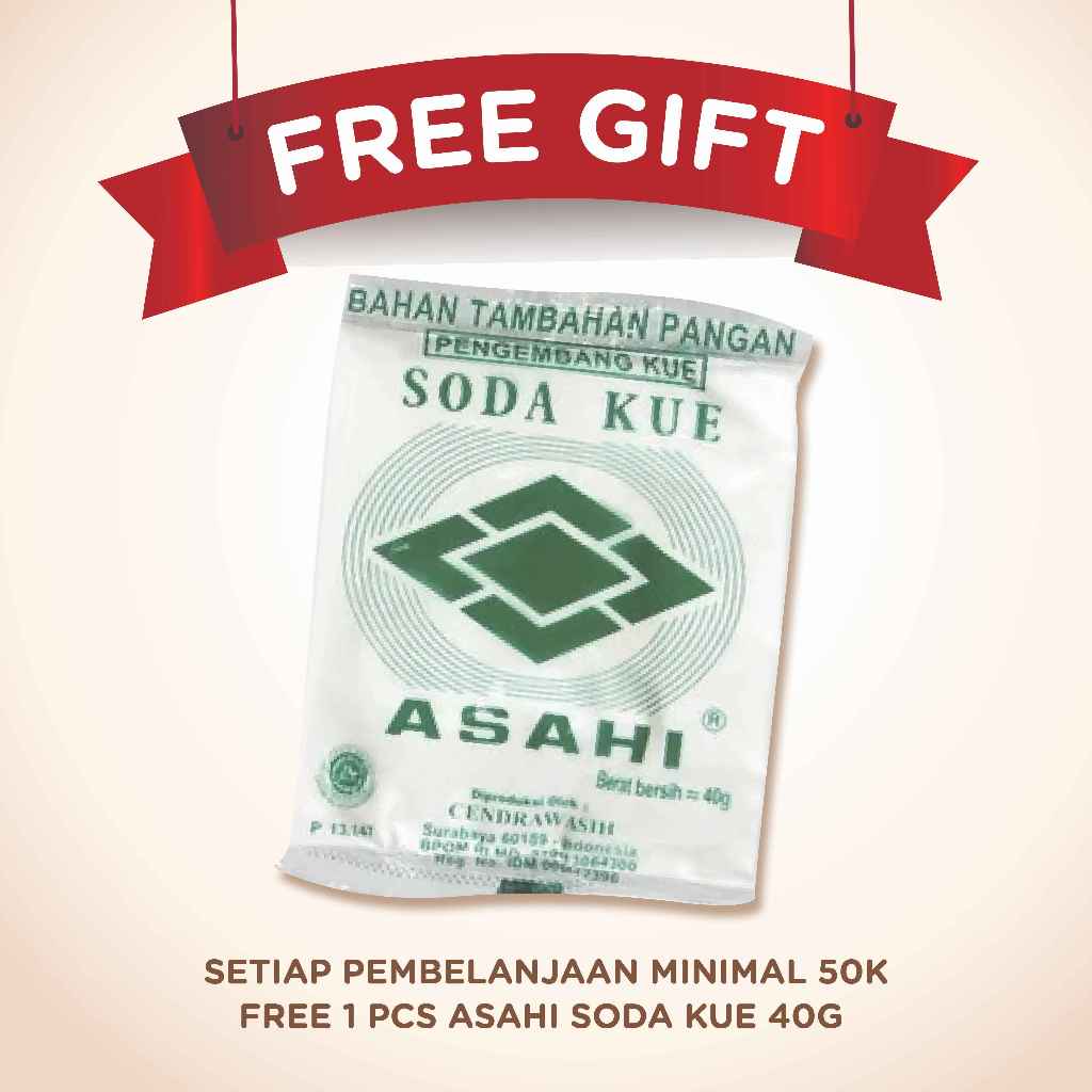 

FREE GIFT ASAHI SODA KUE 40 GR