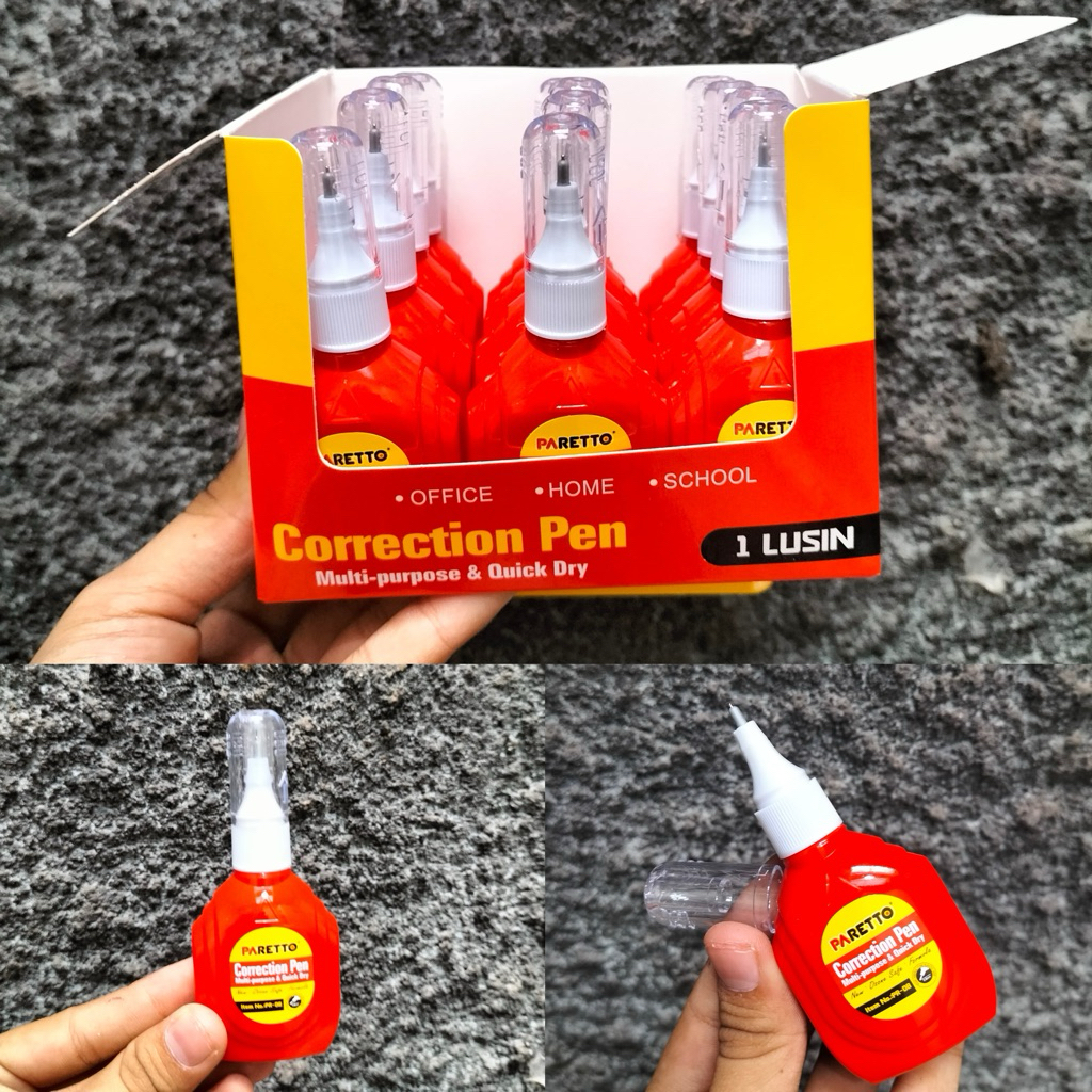 

[LUSIN/12PCS] Tip ex/Correction pen PARRETO MATA BESI