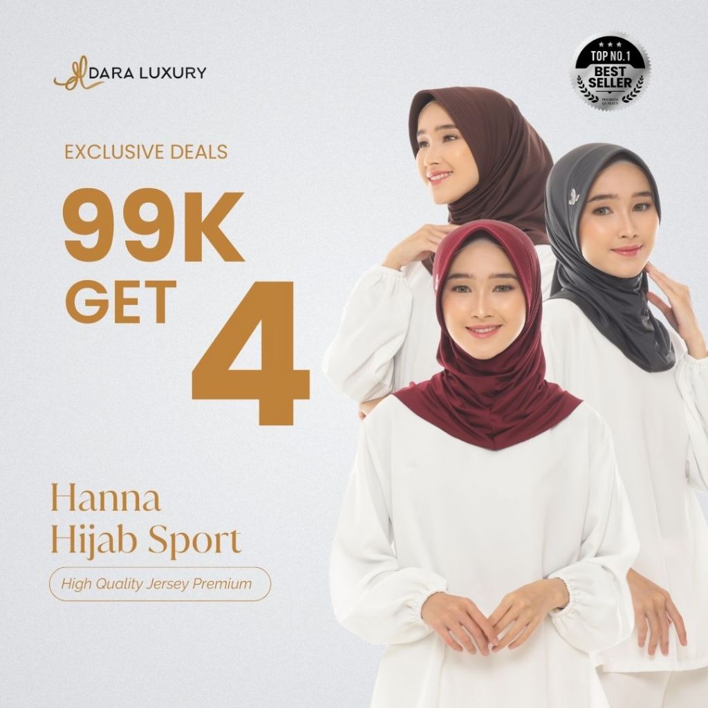 Dara Luxury | Hanna Instan Sport | Hijab Sport Jersey Premium