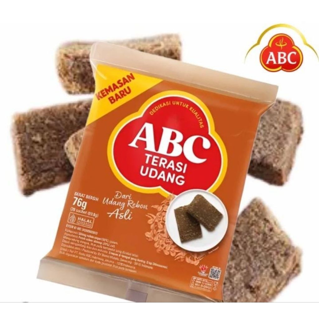 

ABC Terasi udang dari udang rebon asli berat bersih 76g isi 20 sachet | HFnusantara