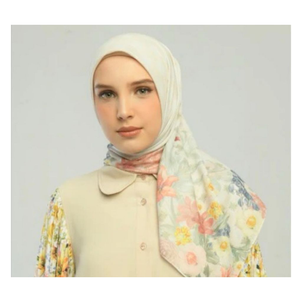 Zoya VIDALIA Scarf Kerudung Hijab Segi Empat Motif Bahan Voal