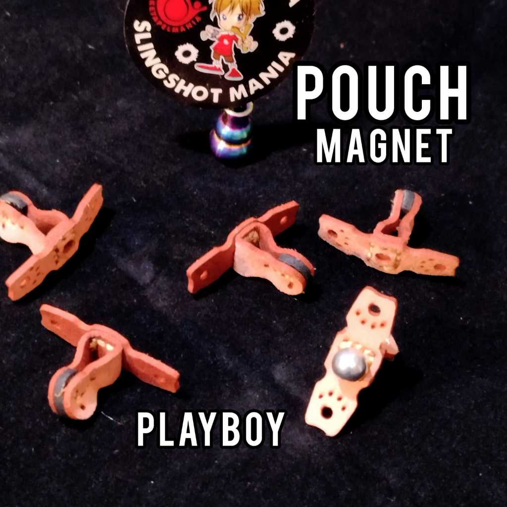 Pouch Kalep Kulit MAGNET - Playboy bisa ukuran bola besi 5-6-7-8-9-10mm