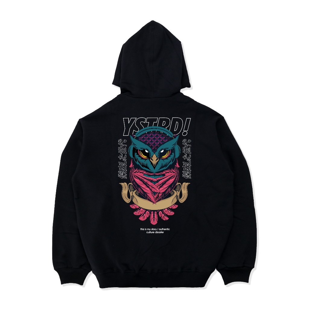 Yesterday – Jaket Hoodie Zipper Distro Pria Wanita Kece Tebal Sweater Premium Original Hitam Ghost