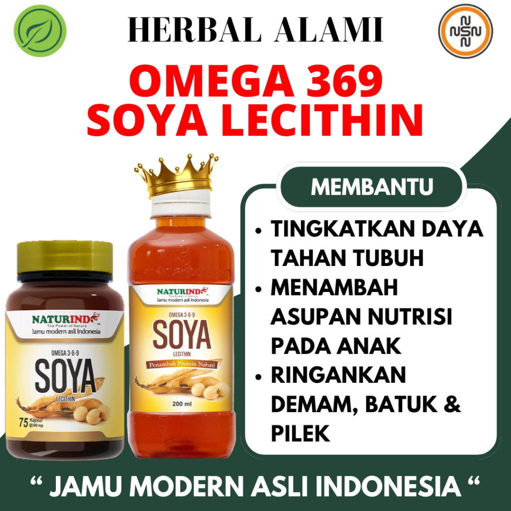 Obat Herbal Multivitamin Penambah Nafsu Makan Anak Soya Lecithin 3 6 9 Herbal Naturindo