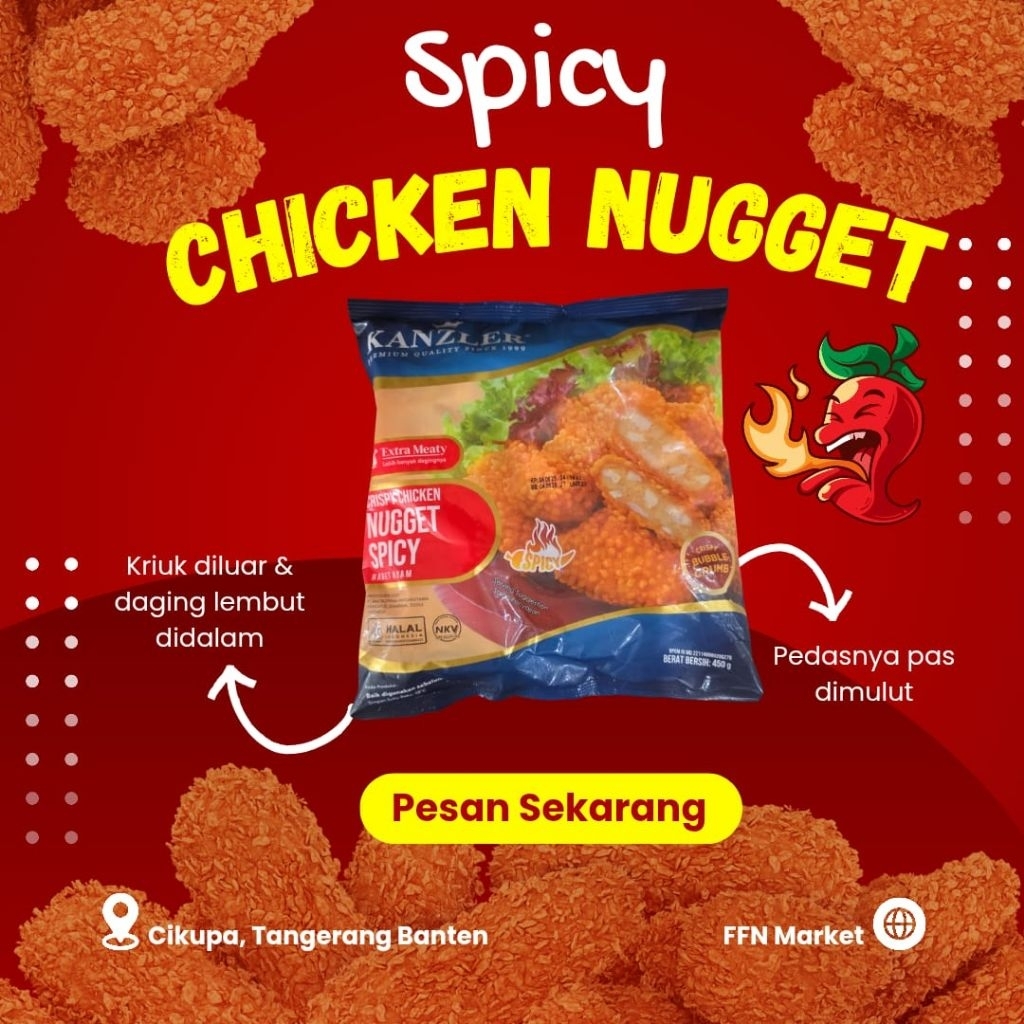 

Kanzler spicy chicken nugget 450gr