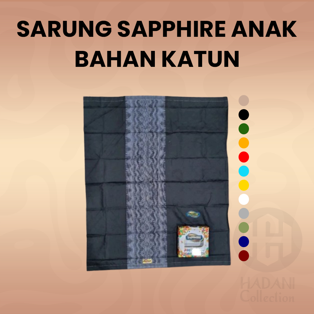 Sarung Anak Sapphire Junior Katun Warna Kekinian