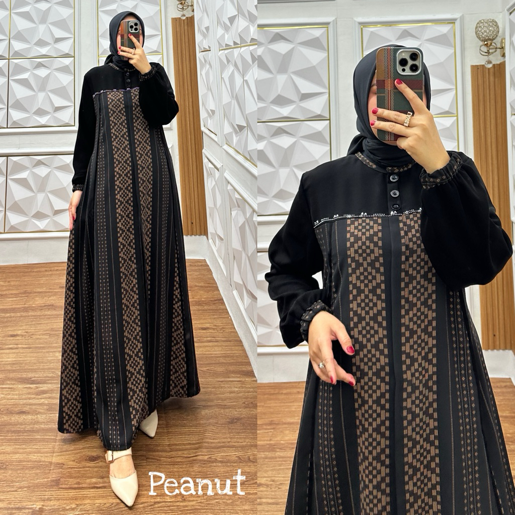 C007 - Gamis Abaya Premium / Gamis Salur Premium by Monaco Fashion / Gamis Seragaman / Gamis Hitam j